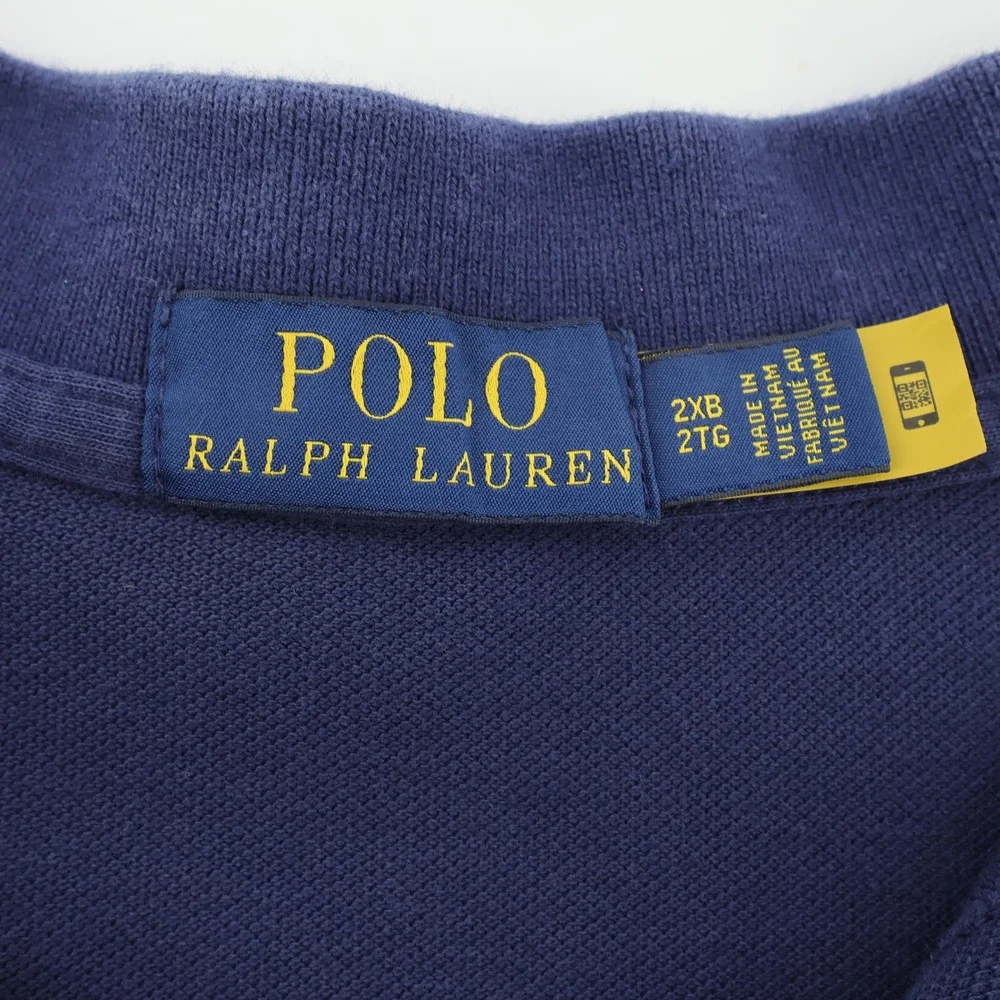 Polo‎ Ralph Lauren Men's Navy Blue Short Sleeve Polo Shirt 2XB Red Pony Logo